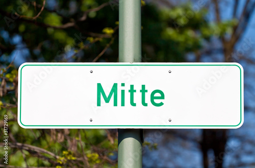 Foto: Bezirksschild Berlin-Mitte Bezirksschild Berlin-Mitte