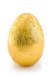 Gold easter egg isolated on white