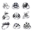 Photo en ligne au meilleur prix Rings  with gems isolated on white background