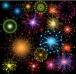 Vector: fireworks set fireworks set