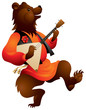 Bear with Balalaika in vector Bear with Balalaika in vector