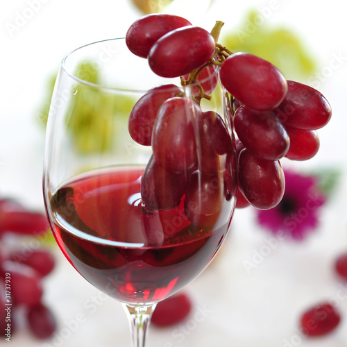 Photo: Rotwein,Trauben Rotwein,Trauben