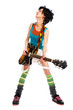 Young girl with a guitar Young girl with a guitar