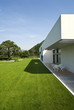 modern house - exterior with lawn