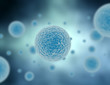 Photo: Illustration of cells in blue Illustration of cells in blue