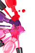 Ñolored nail polish spilling from bottles Ñolored nail polish spilling from bottles