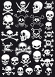 skulls vector set