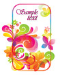 Vector background with flowers Vector background with flowers