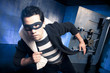 Photo: Thief running away with money Thief running away with money