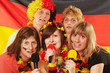 singing female german soccer fans