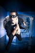 Photo: Thief running away with money Thief running away with money