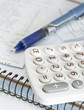 Calculadora y cuenta de la compra