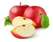 Red apples isolated on white