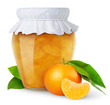 Tangerine jam isolated on white