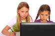 Mädchen am Laptop