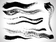 vector ink brush strokes set