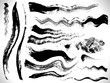 Vector: vector ink brush strokes set vector ink brush strokes set