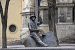 Artist Nikifor bronze monument, Lviv