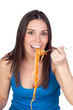 Attractive girl at lunchtime