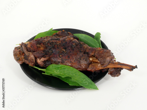 Photo: Wildschweinbraten mit Bärlauch Wildschweinbraten mit Bärlauch