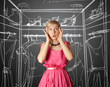 surprised girl in pink