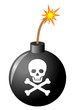 Bomb with skull