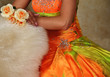 Teen Girl and Prom Dress and Flowers