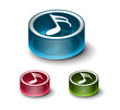 3d glossy music notes icon 3d glossy music notes icon
