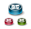 3d glossy puzzle web icon