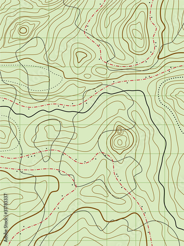 Vector: vector abstract topographical map with no names vector abstract topographical map with no names