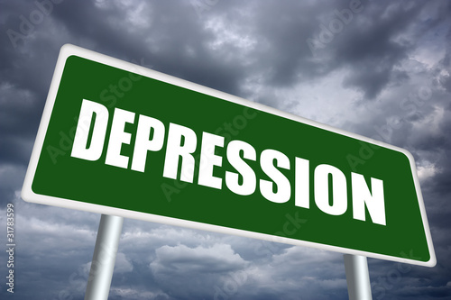 Illustration: Illustration of depression sign Illustration of depression sign