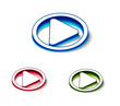 3d glossy play icon 3d glossy play icon