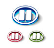 3d glossy play/puase icon 3d glossy play/puase icon