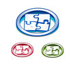 3d glossy puzzle web icon