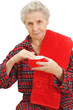 senior lady with cream