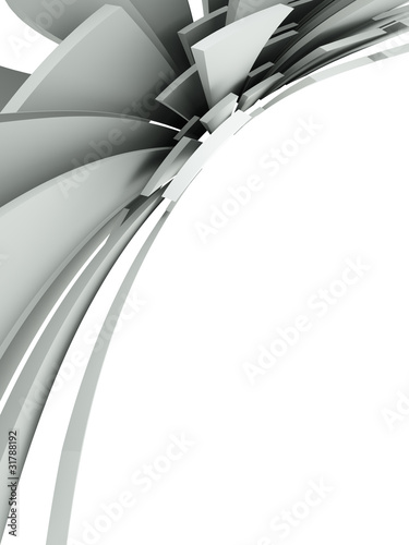 Illustration: An abstract 3d architectural design An abstract 3d architectural design