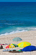 parasols sur plage de Boucan-Canot, Saint-Gilles, Réunion parasols sur plage de Boucan-Canot, Saint-Gilles, Réunion