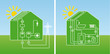 Photovoltaik und Solarthermie schematisch