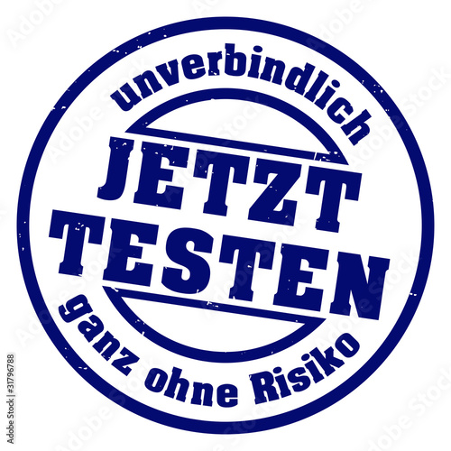 Illustration: stempel jetzt testen unverbindlich ganz ohne risiko stempel jetzt testen unverbindlich ganz ohne risiko