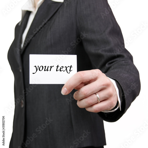 Photo: Giving a card Giving a card