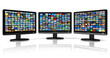 Multiple monitors with image gallery