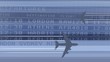 Airplanes flying with destination airport display