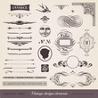 set of various playful retro design elements