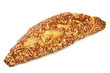 Croissant with seeds isolated