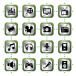 Multimedia icons set HL