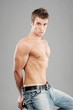 Young strong bodybuilder