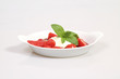 Strawberries mint and cream