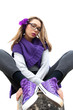 Intriguing teen dressed in purple Intriguing teen dressed in purple