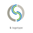 Logo letter S with circle # Vector