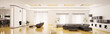 Modern interior apartment panorama 3d render